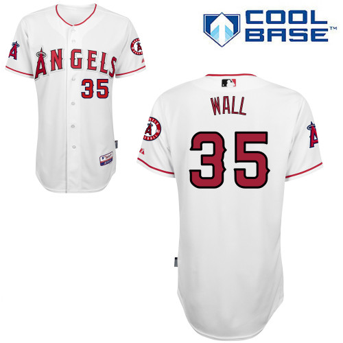 Josh Wall #35 MLB Jersey-Los Angeles Angels of Anaheim Men's Authentic Home White Cool Base Baseball Jersey